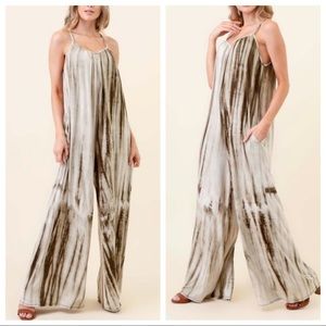 ☀️🆕HAILEY HIPPIE CHIC TIE DYE JUMPSUIT W POCKETS